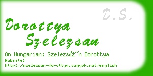 dorottya szelezsan business card